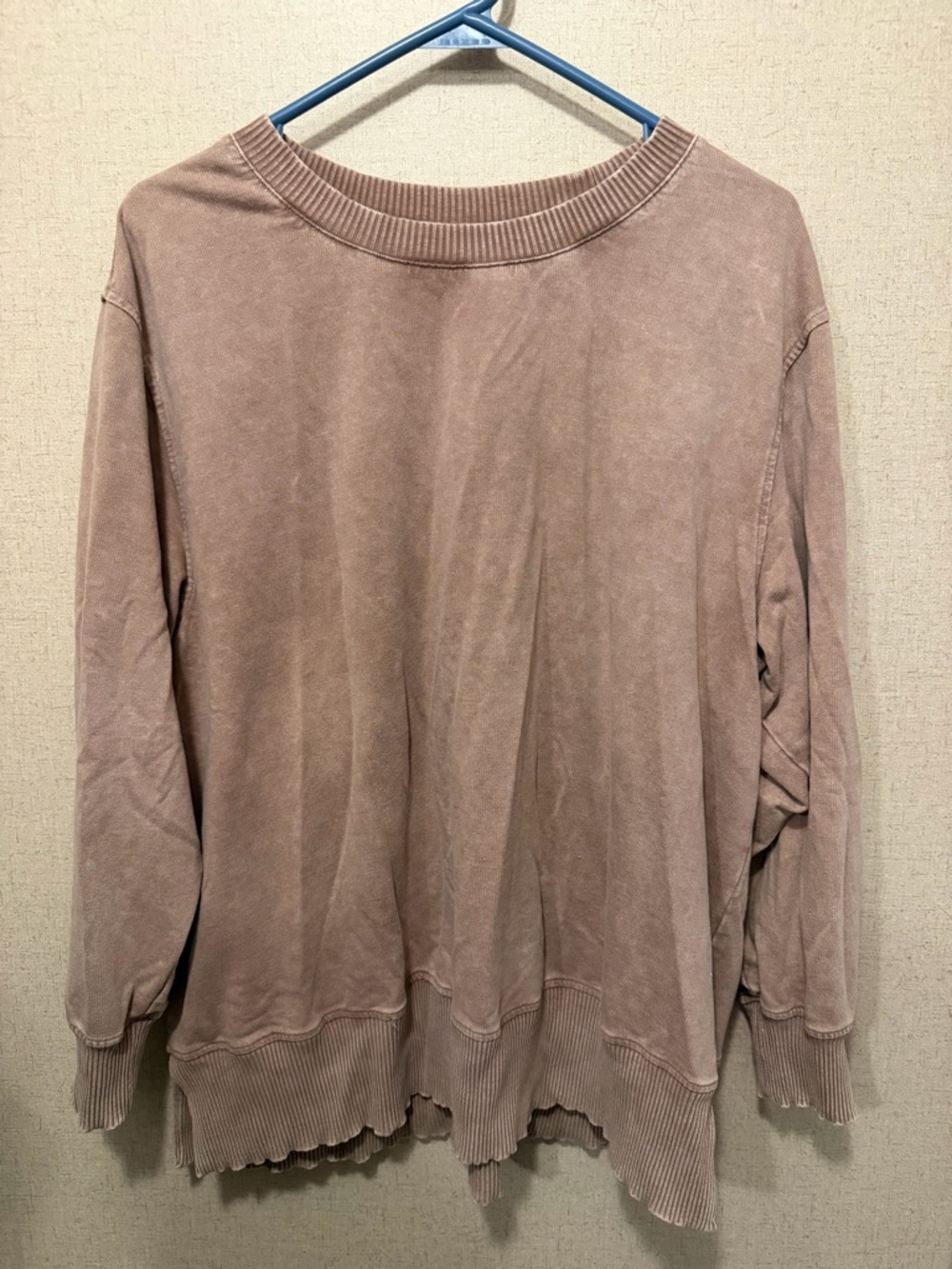 Women's Washed Mauve Crewneck Sweater